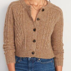 Cableknit Cardigan Sweater